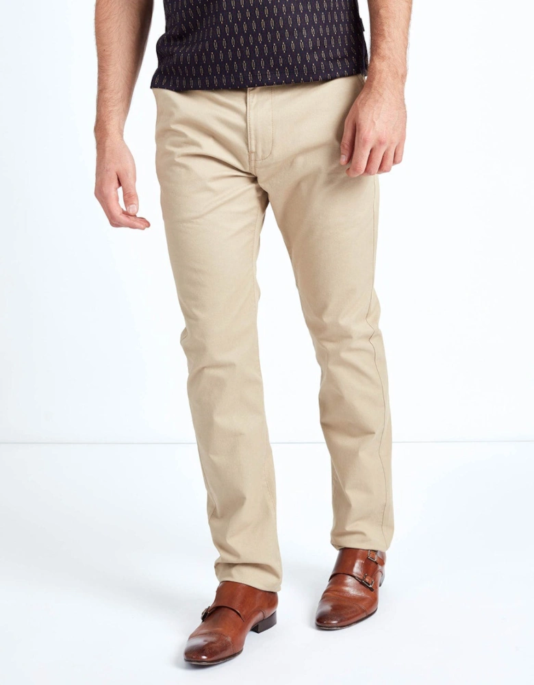 Bromley casual 4 pocket tapered chino - Stone