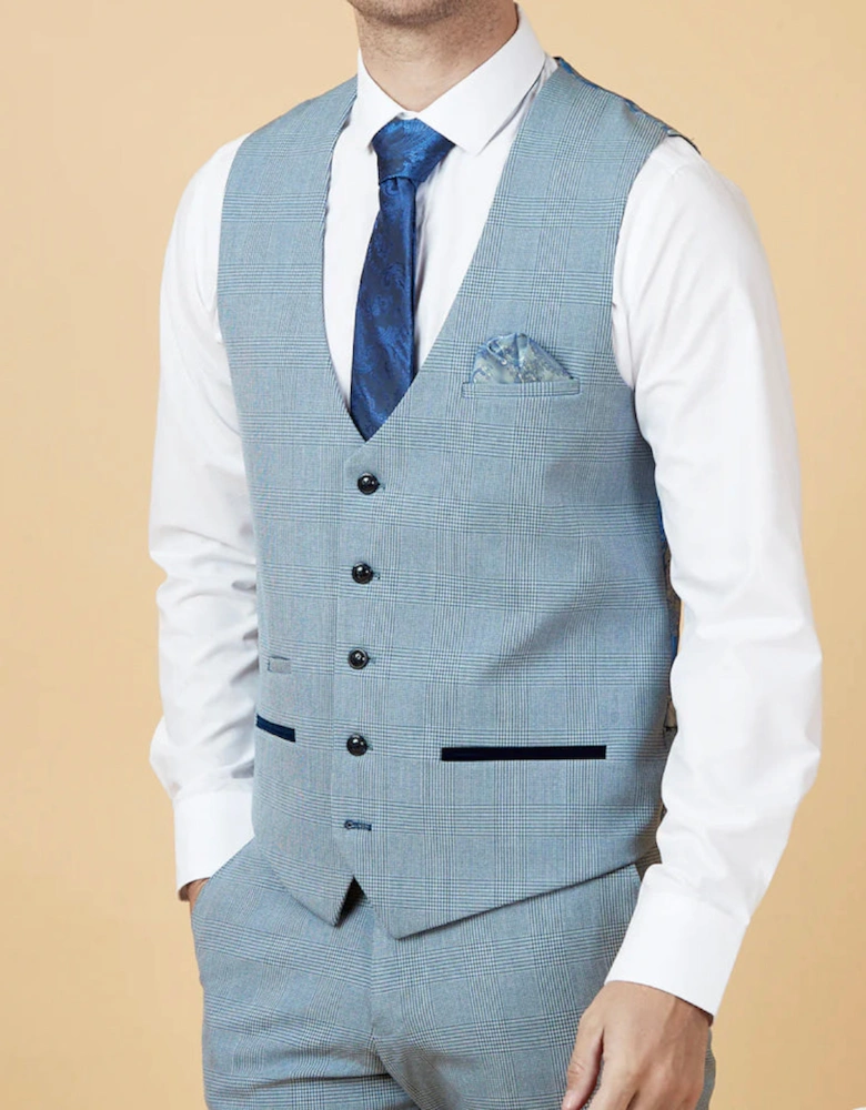 Bromley Waistcoat - Sky