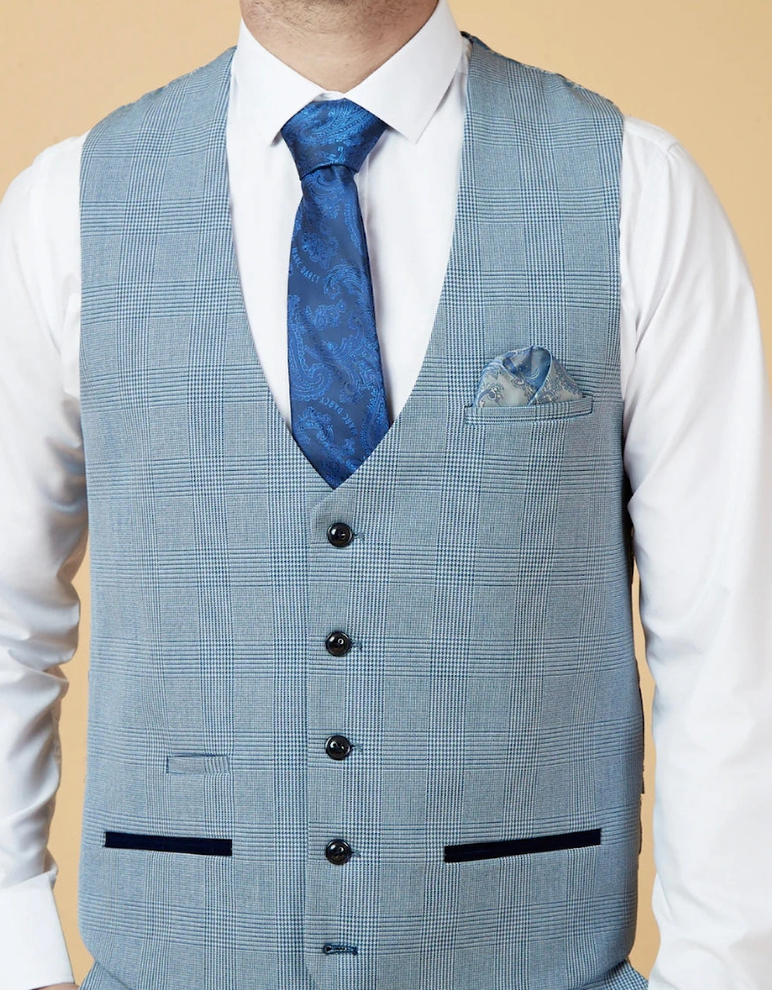 Bromley Waistcoat - Sky