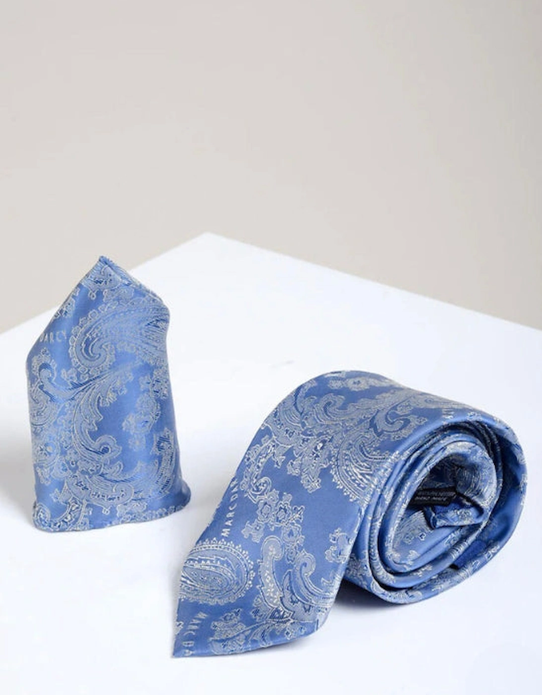 Paisley Tie & Pocket Square Set - Sky Blue, 3 of 2