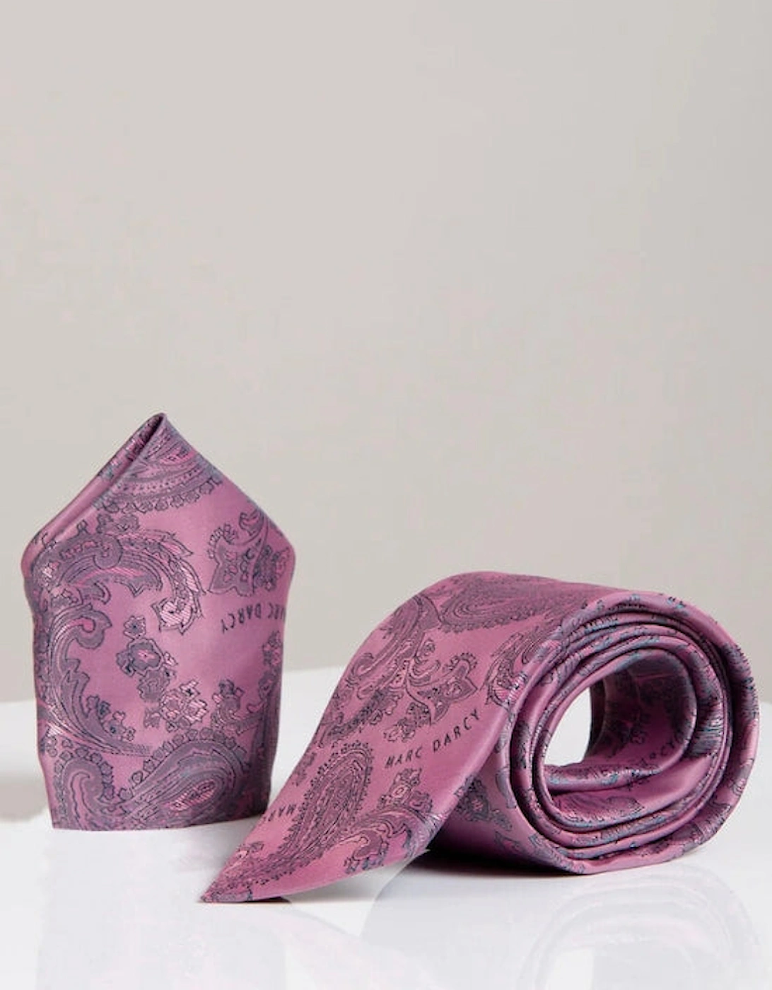 Paisley Tie & Pocket Square Set - Pink, 3 of 2