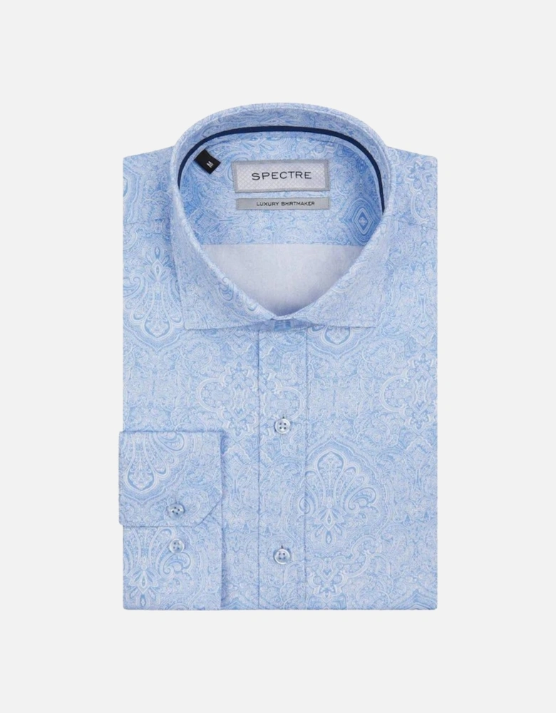 Gene Luxury Shirt - Sky/White