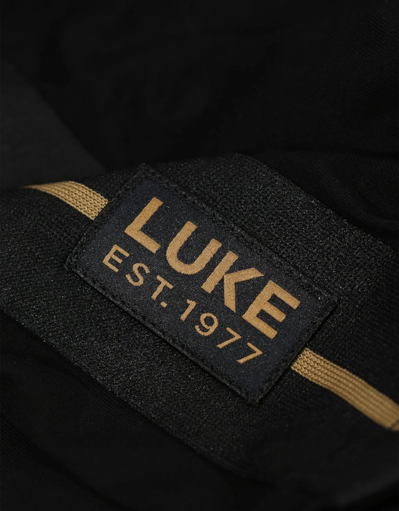 LUKE1977 Imperial Badge Detail T-Shirt - Black/Gold