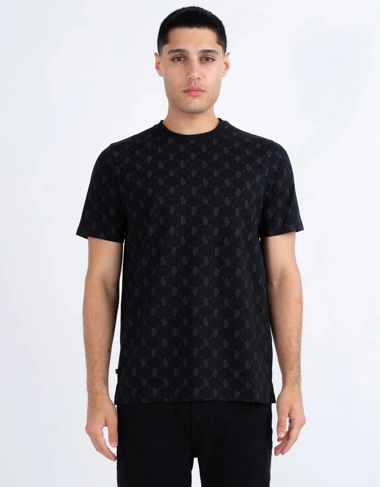 LUKE1977 Lineker Overprint T-Shirt - Black / Charcoal