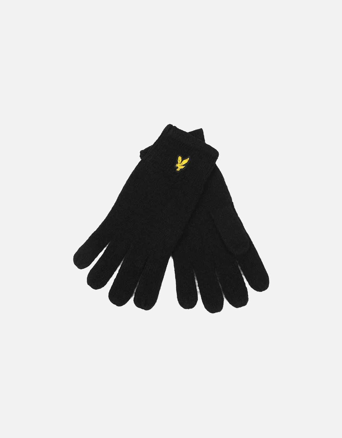 Lyle & Scott Racked rib gloves - True Black