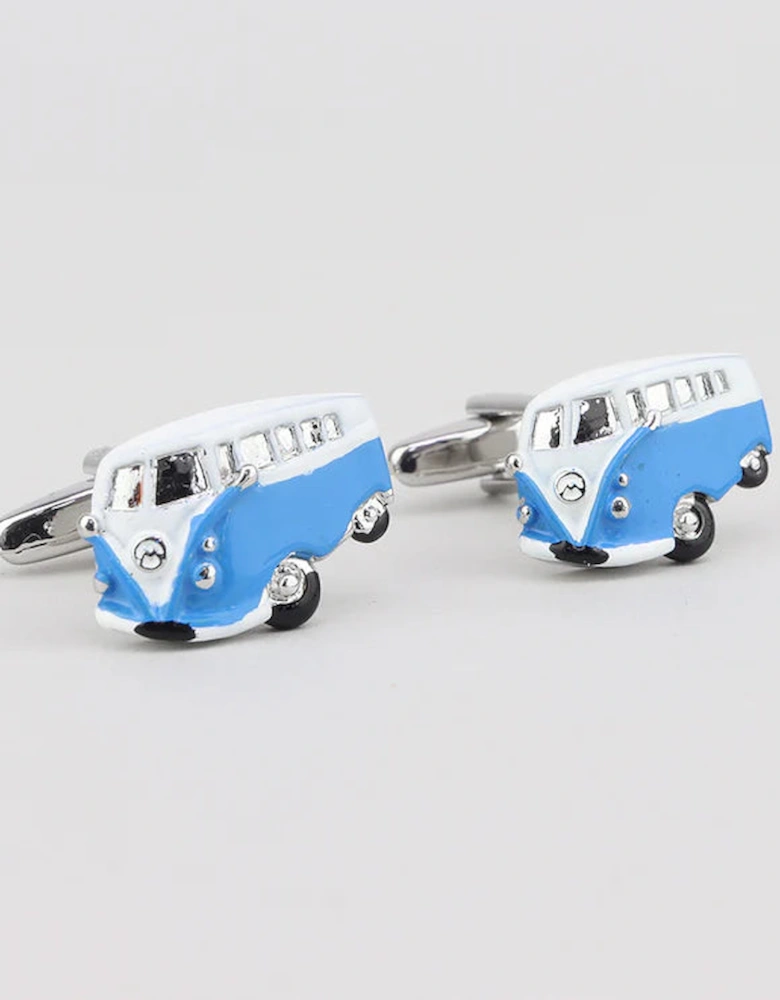 Camper Van Cufflinks - Blue