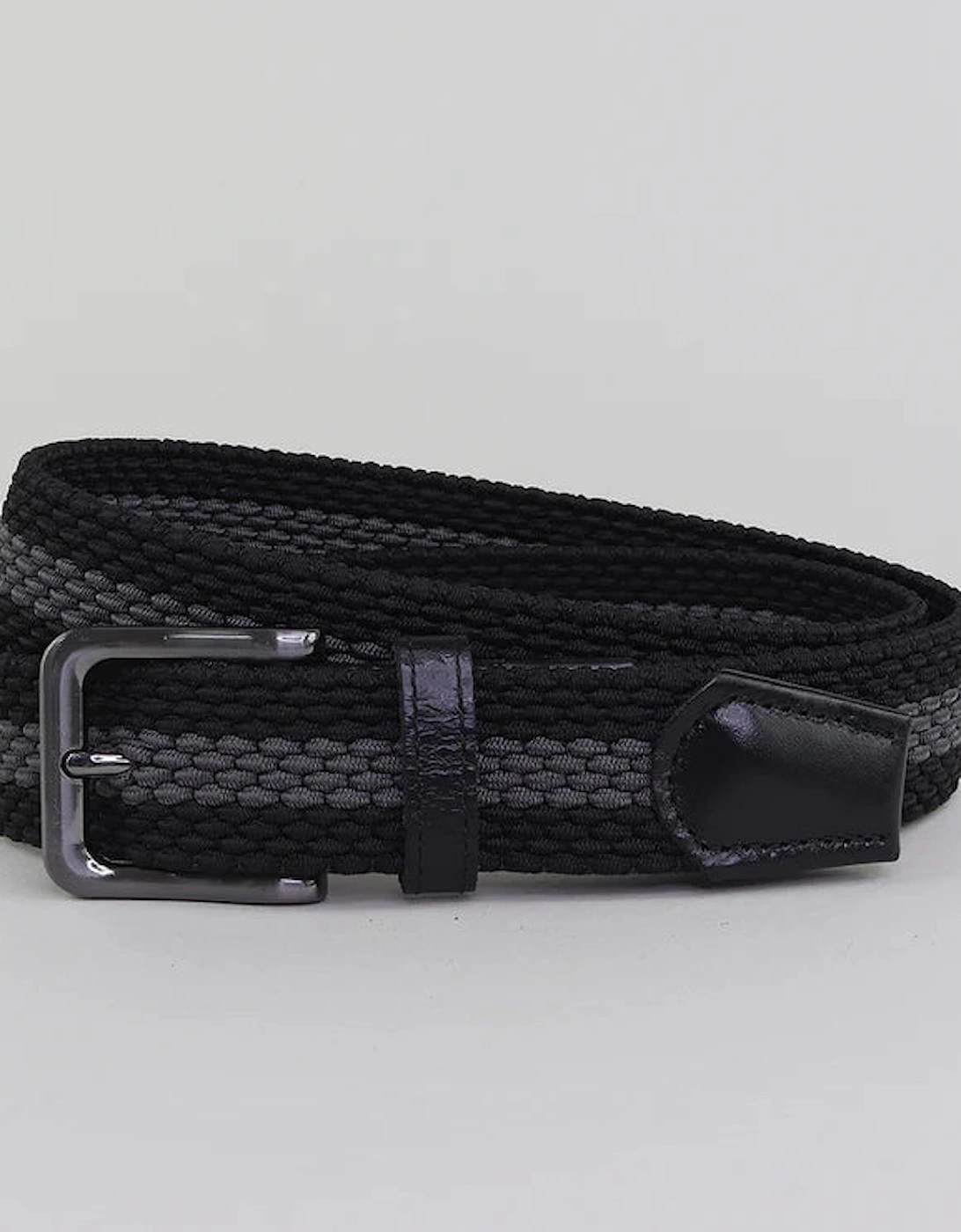 Clipsham 35mm Elastic Belt - Black/Grey, 2 of 1