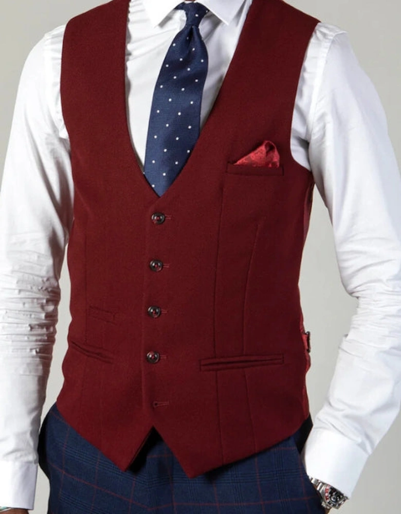 Kelvin SB Waistcoat - Wine