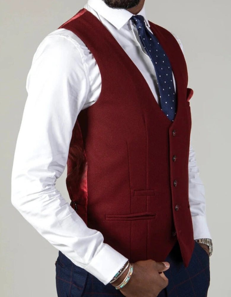 Kelvin SB Waistcoat - Wine