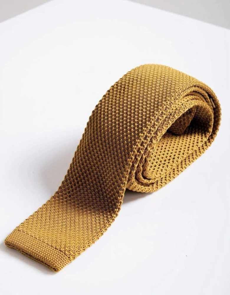 Knitted Tie - Gold