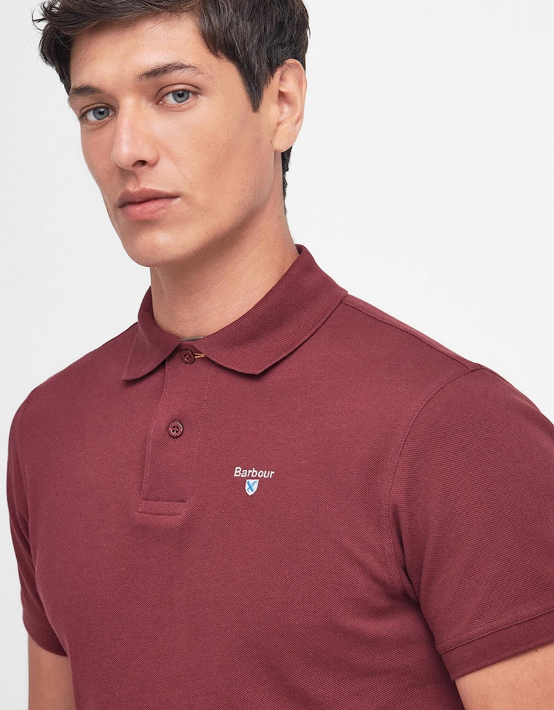 Tartan Pique Polo Shirt - Ruby