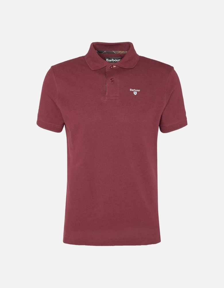 Tartan Pique Polo Shirt - Ruby