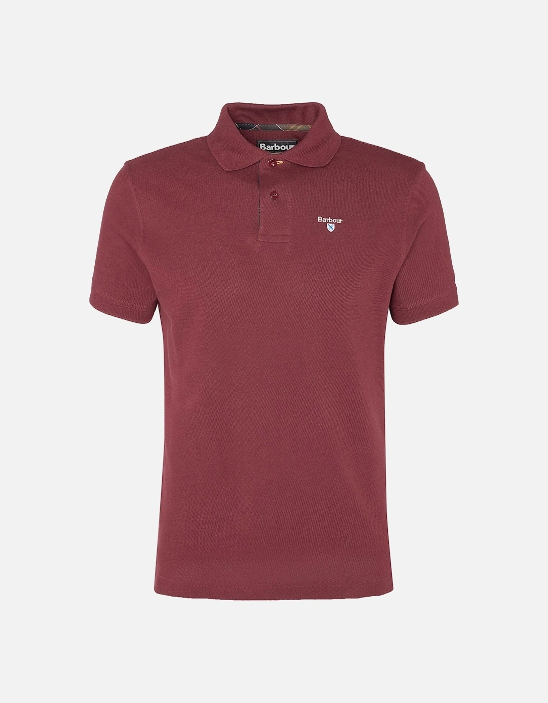 Tartan Pique Polo Shirt - Ruby