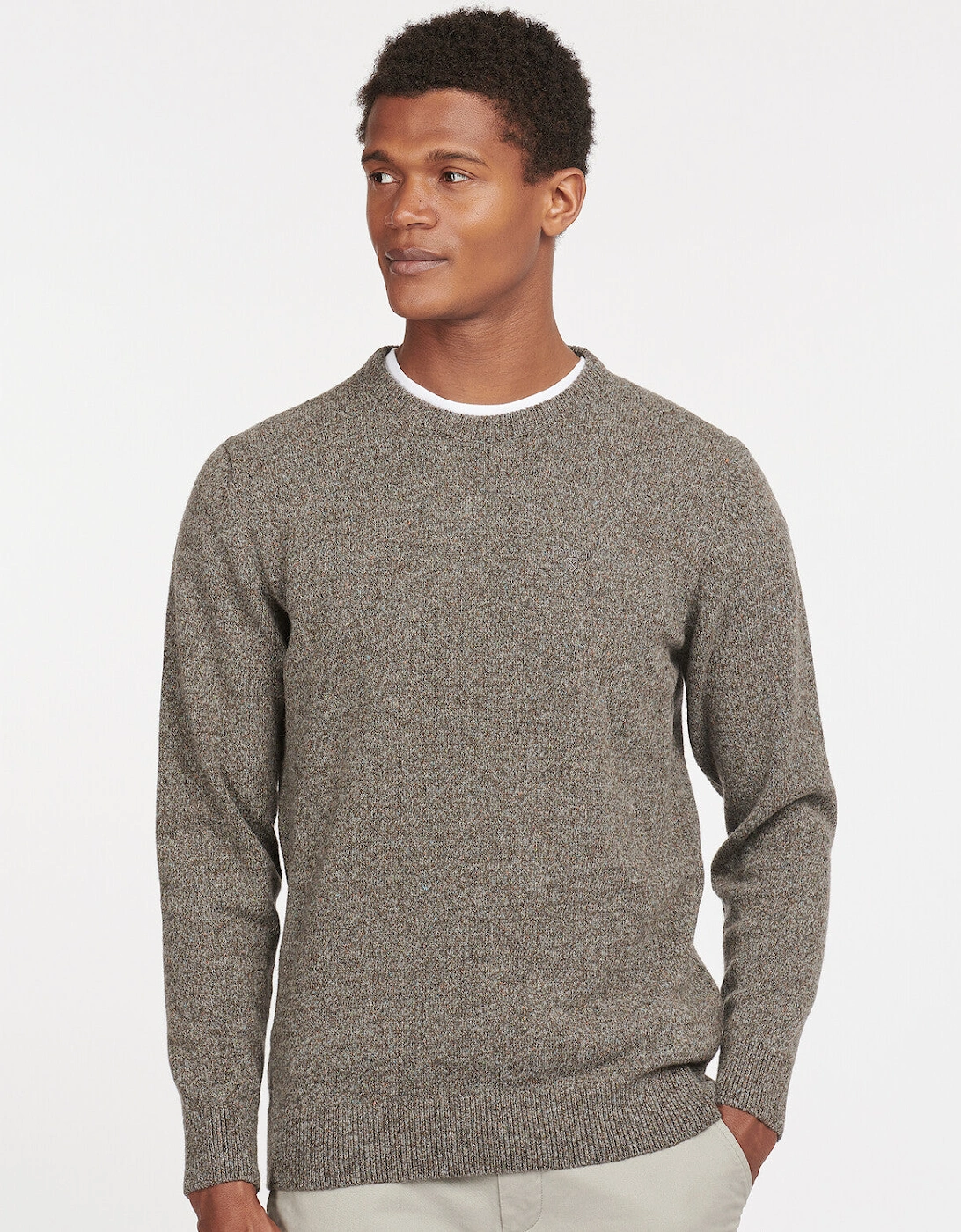 Tisbury Crew neck Knitted Jumper - Fog, 7 of 6