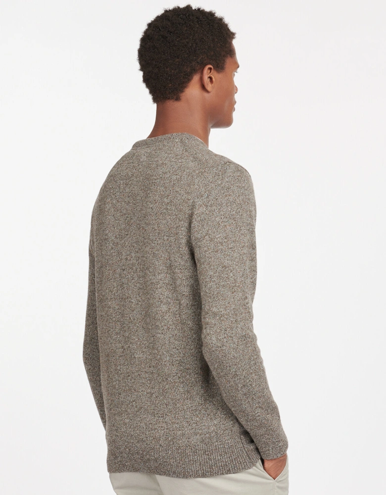 Tisbury Crew neck Knitted Jumper - Fog