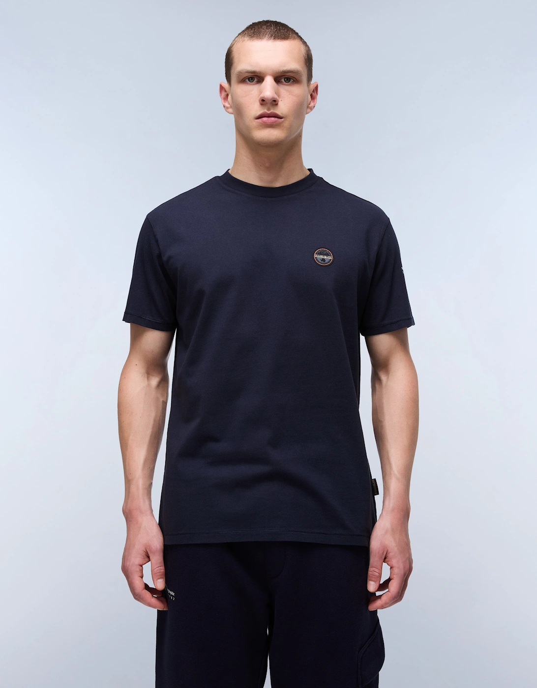 S-Badge Logo Short Sleeve T-Shirt - Navy Blue, 8 of 7