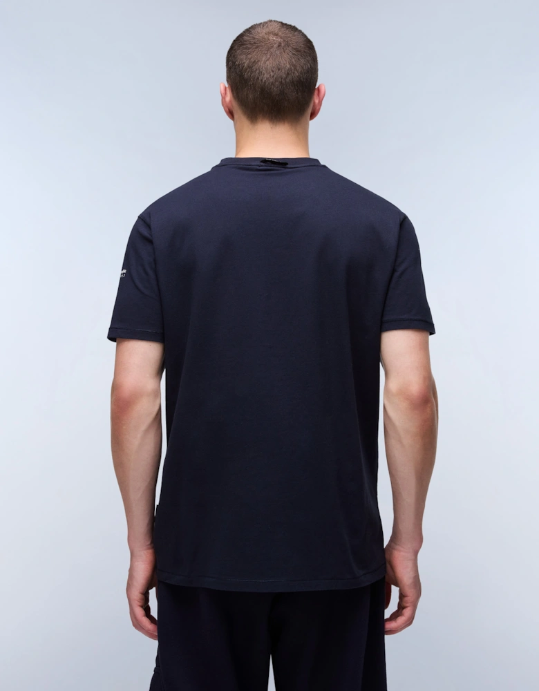 S-Badge Logo Short Sleeve T-Shirt - Navy Blue