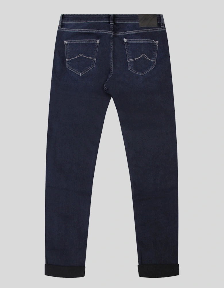 Mirage Tapered Stretch Denim Jean - Blue/ Black