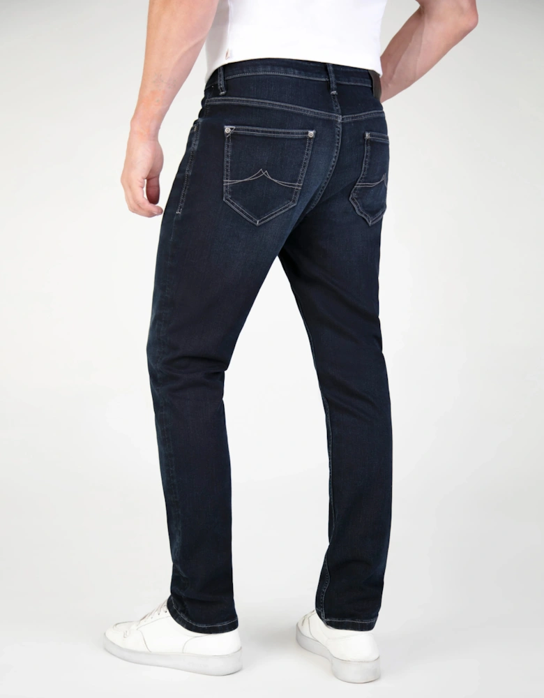 Mirage Tapered Stretch Denim Jean - Blue/ Black