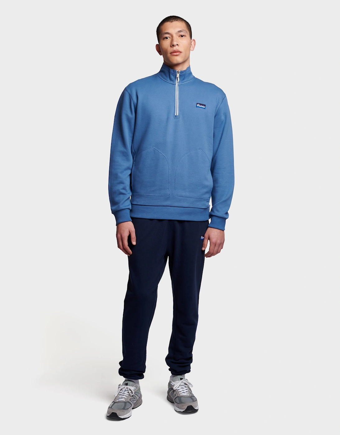 Washed Funnel Sweatshirt - Blue Horizon