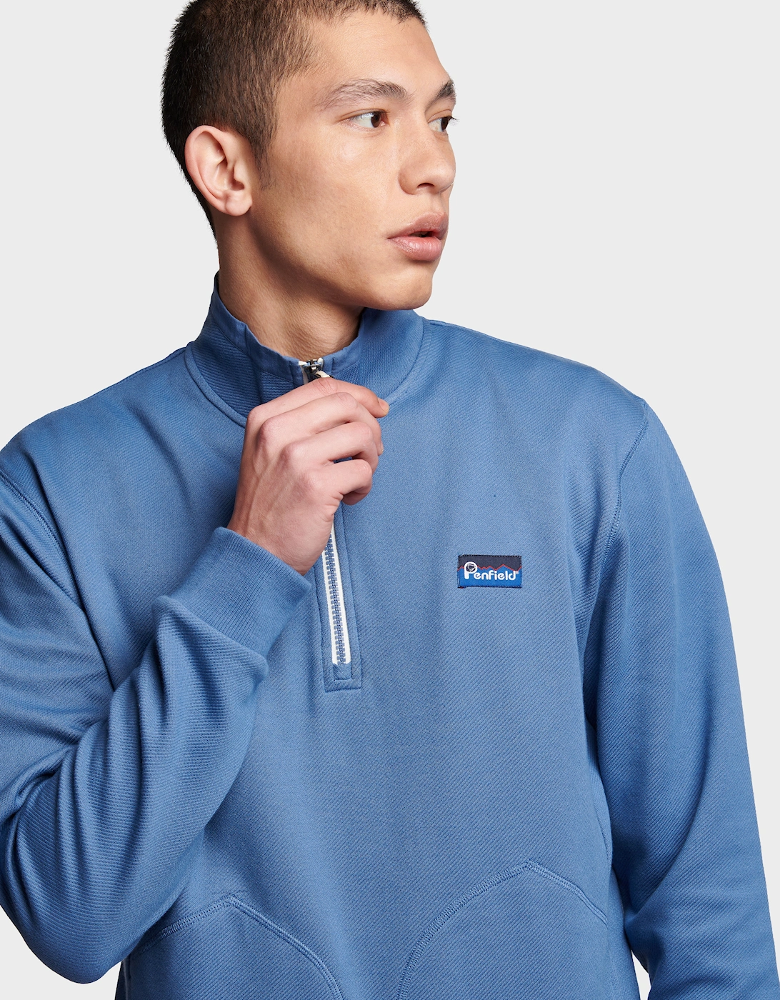 Washed Funnel Sweatshirt - Blue Horizon