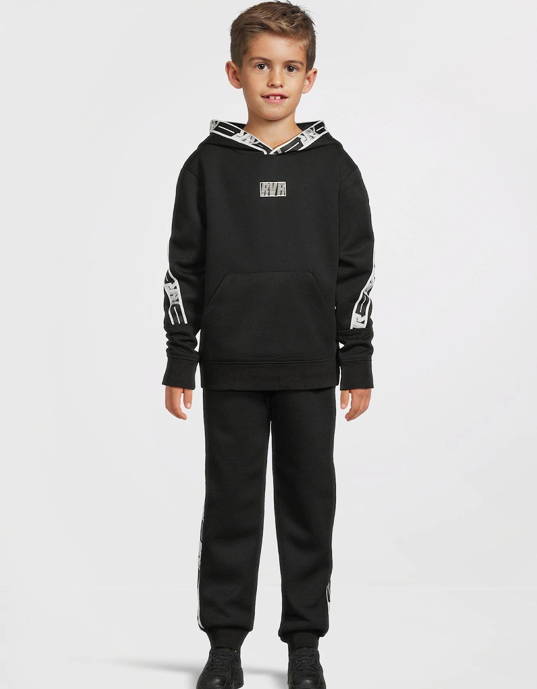 Boys Rvr Taped Hoodie And Jogger Set - Black, 7 of 6