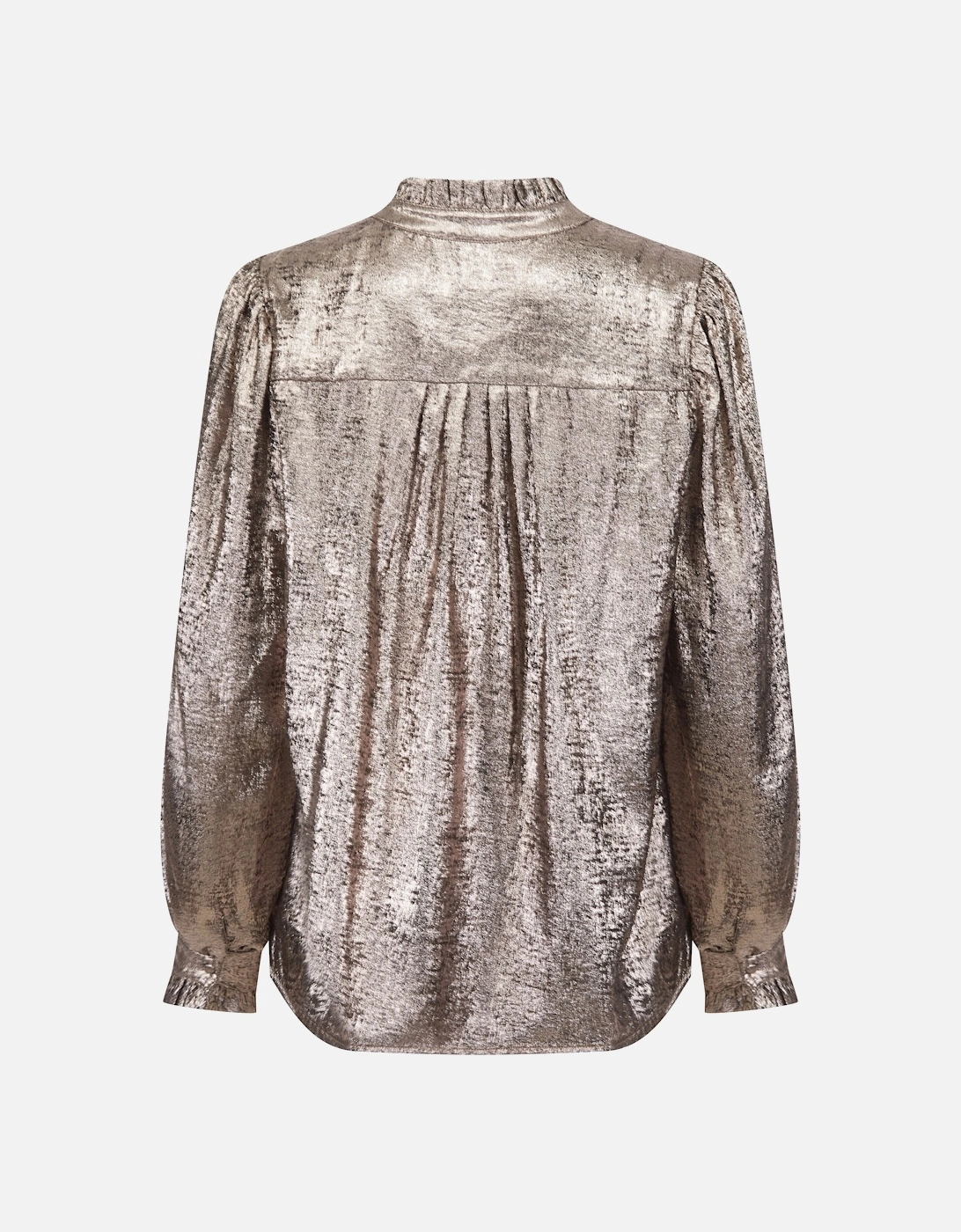 SYLVIA LAME BLOUSE IN LIGHT BRONZE