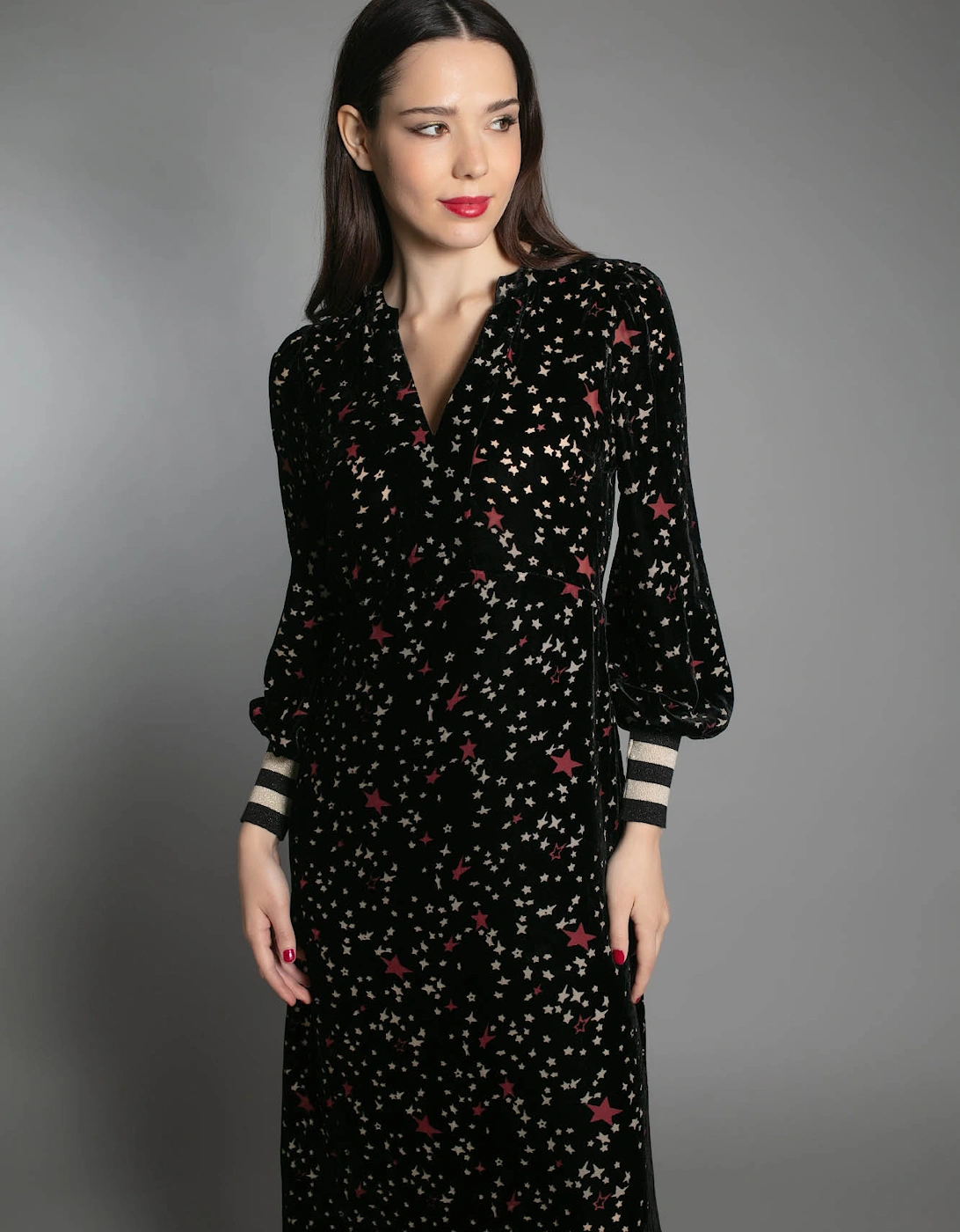 Nooki Design Nooki Design Women's ALEANNA DEVORE MAXI DRESS - Black