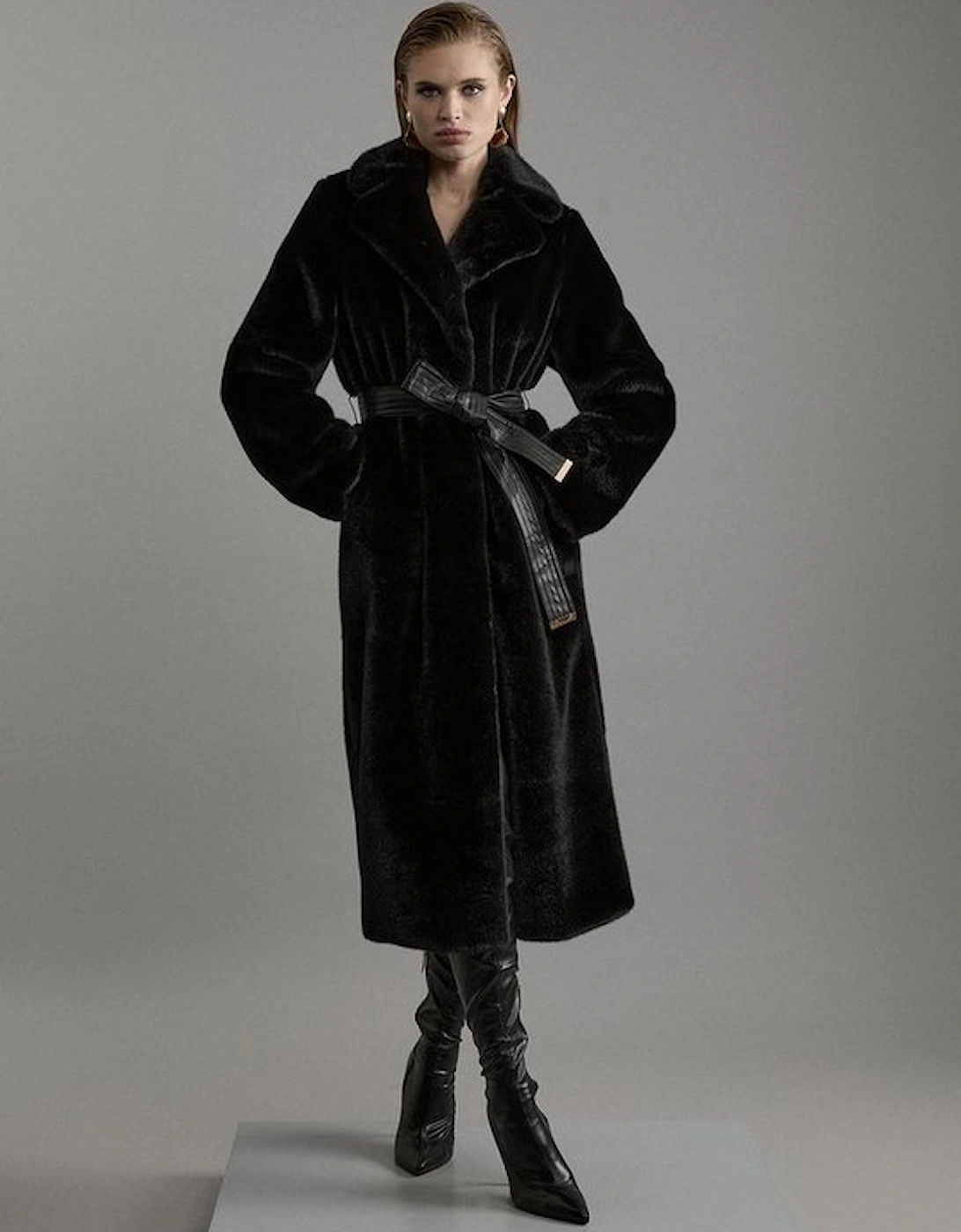 Faux Fur Longline Coat, 5 of 4