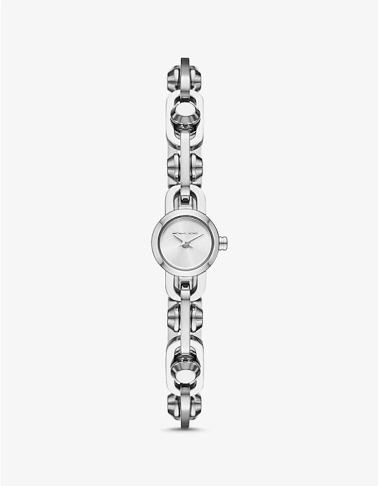 Mini Astor Link Silver-Tone Bracelet Watch