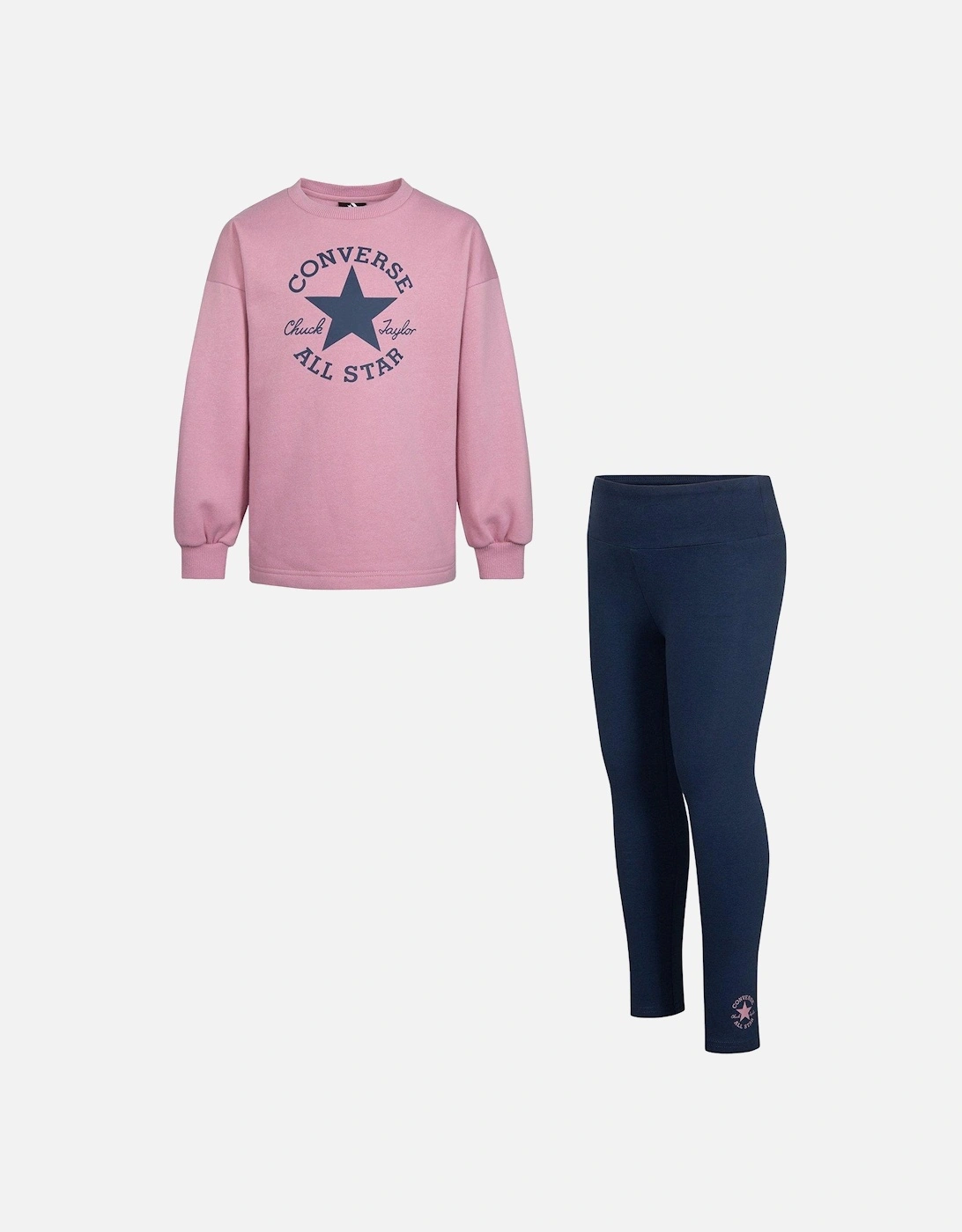 Younger Girls Crew Sweat and Leggings Set - Navy, 5 of 4