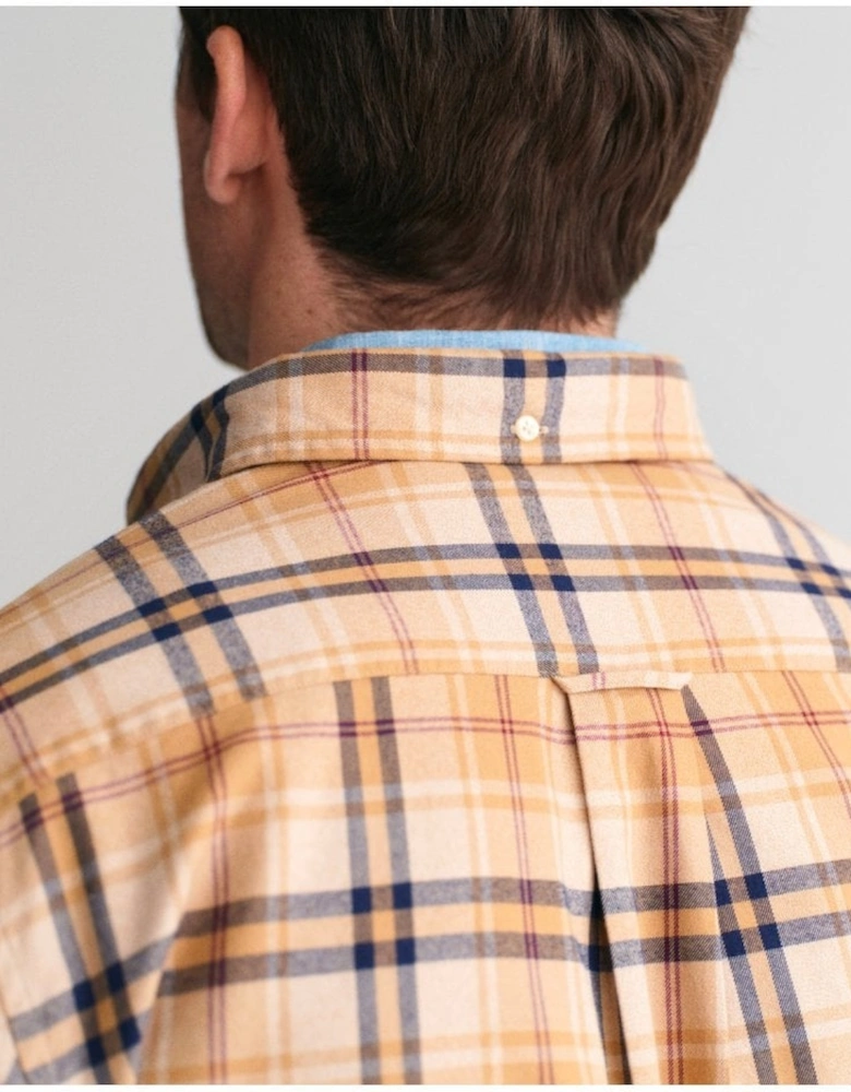 Jaspe Flannel Plaid Shirt Caramel Beige