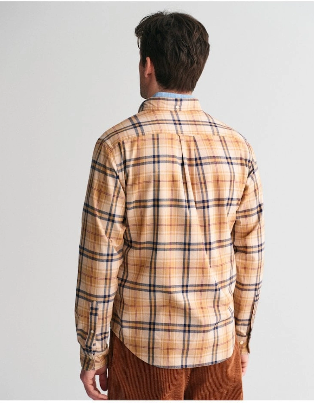 Jaspe Flannel Plaid Shirt Caramel Beige