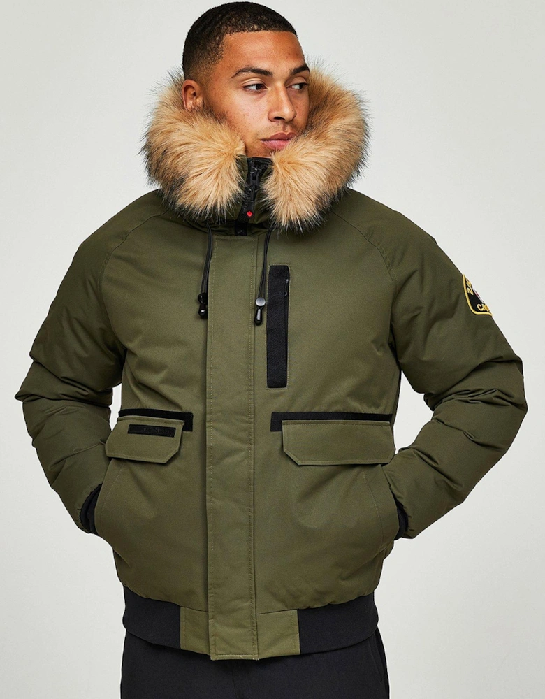 Abelli 2.0 Hooded Bomber Coat - Khaki