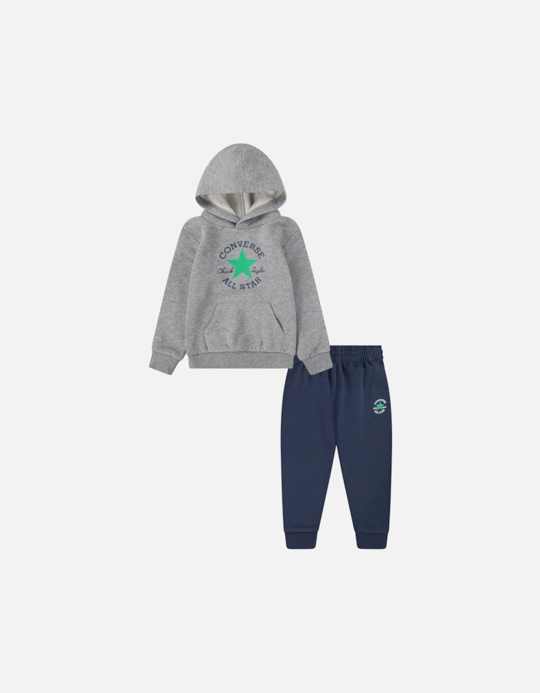 Younger Boys Dissected Chuck Patch Fleece Hoodie & Jogger Set - Navy