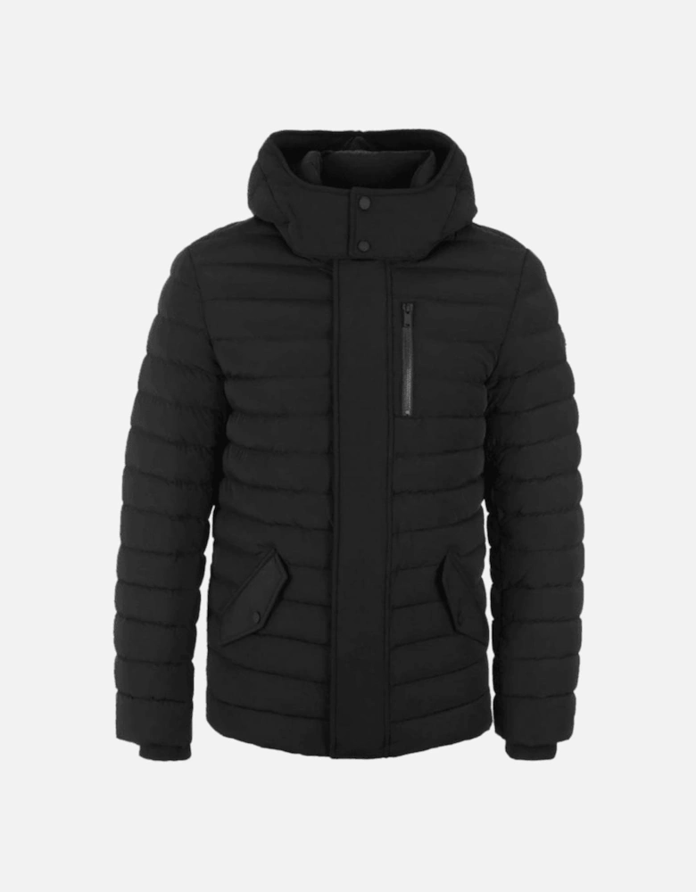 Graystone Quilted Black Hooded Jacket