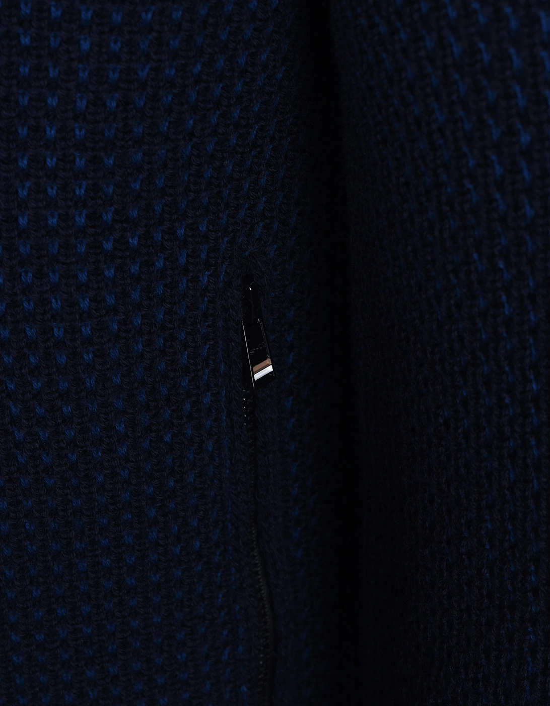 Boss H-emabeo Full Zip Knitwear Dark Blue