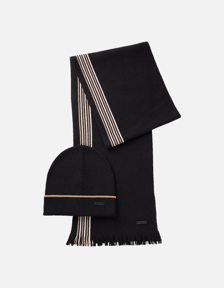 Boss Enzo_scarf And Hat Set Black