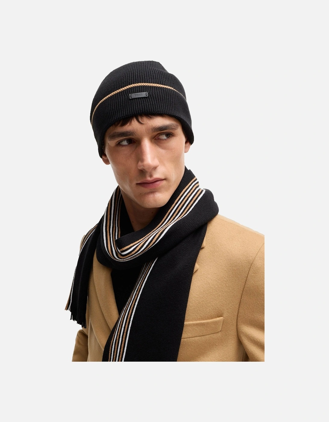 Boss Enzo_scarf And Hat Set Black