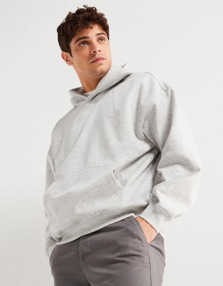 Relaxed Fit Overhead Hoodie - Grey