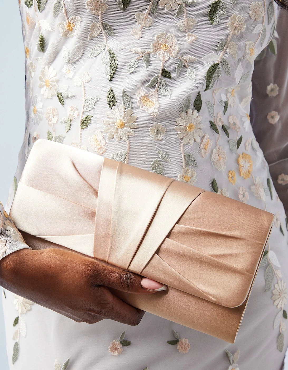 Emma Satin Detail Chain Clutch Bag, 2 of 1
