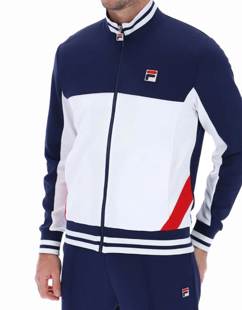 Vintage Tiebreaker Funnel Neck Track Top - Navy / Red / white