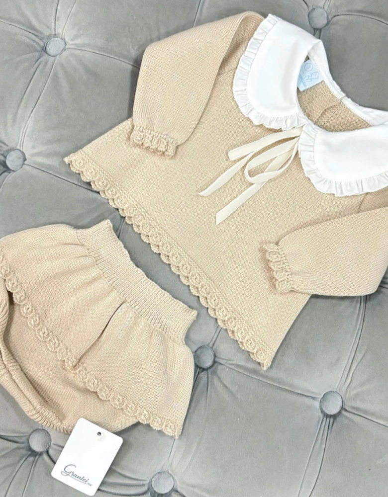 Camel Knit Jam Pant Set