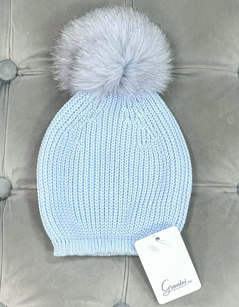 Blue Fur Hat