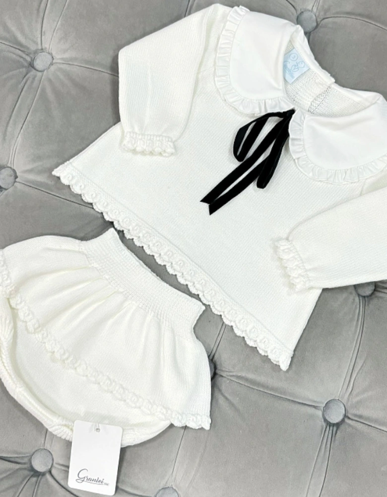 Ivory Knit Jam Pant Set