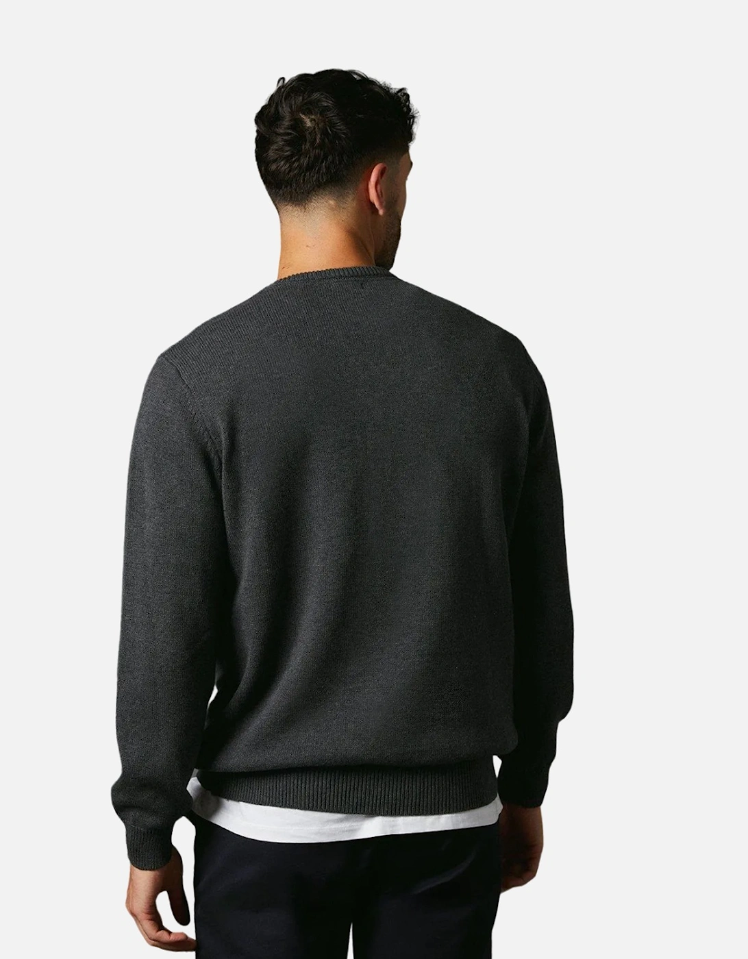 Mens Premium Cotton V Neck Jumper
