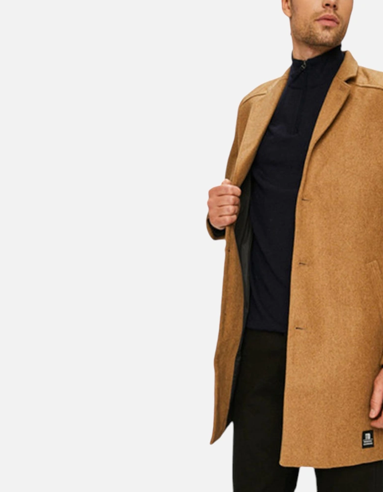 Mens Trench Over Coat Wool Winter Long Jacket Formal Office Outwear