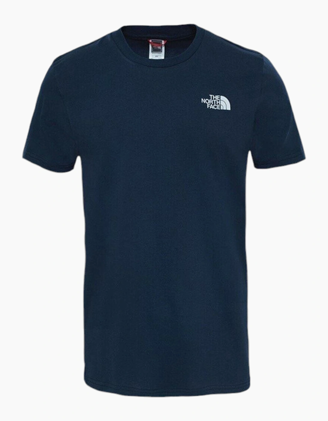 The North Face Men's Navy T-Shirt Logo Short Sleeved Tee Cotton Crew Top - Size: 42