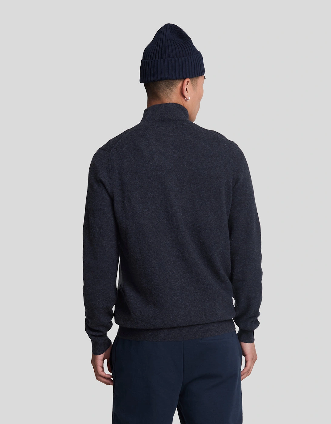 Lambswool Blend Zip Cardigan