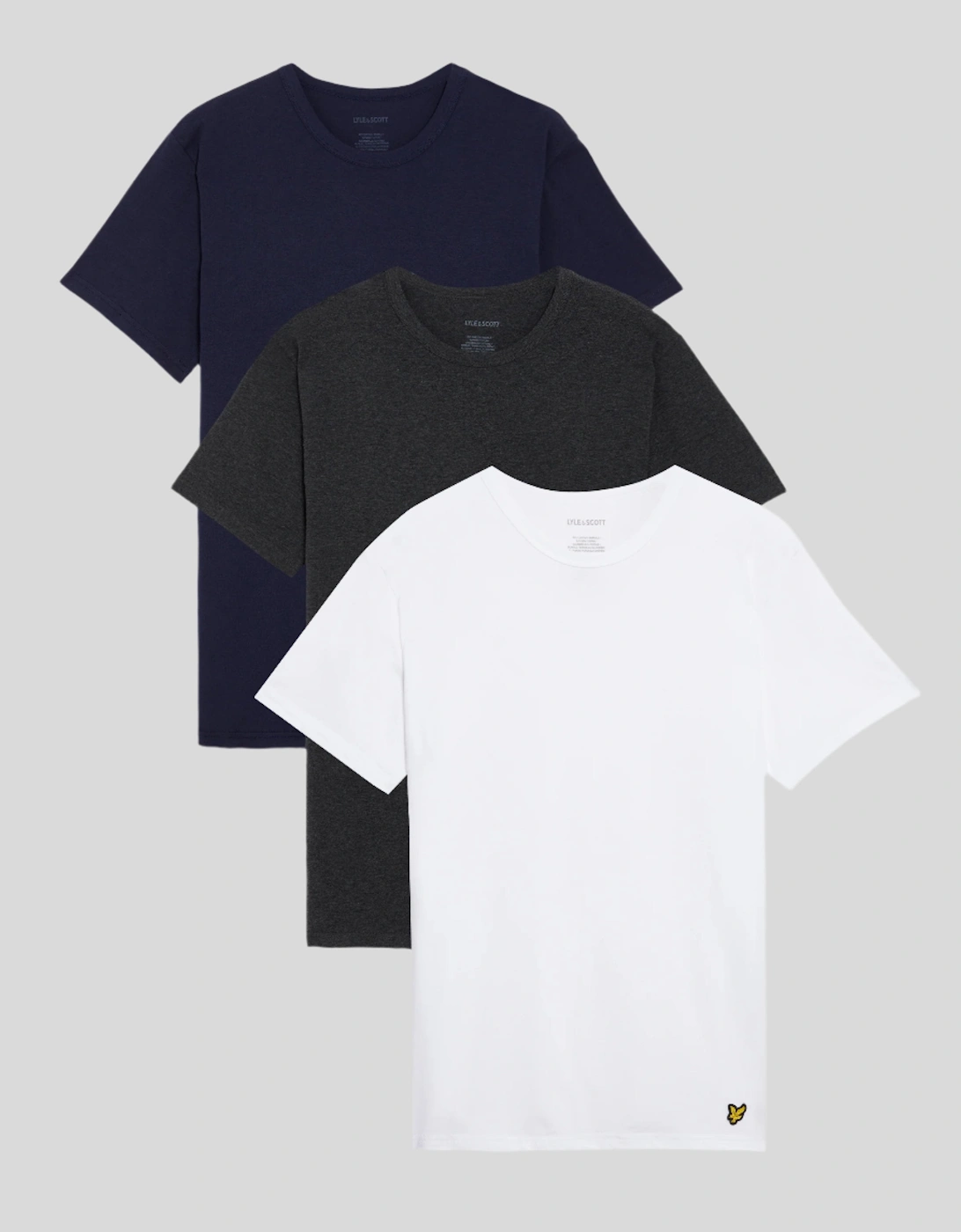 Lyle And Scott Men's White 3 Pack Lounge T-Shirts - : Regular/36 S